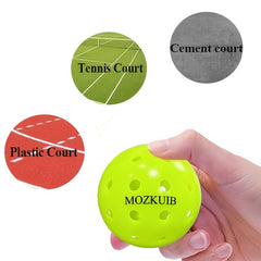 12pcs Outdoor Pickleball Balls Set Durable 40 Hole Beginner Indoor/Outdoor