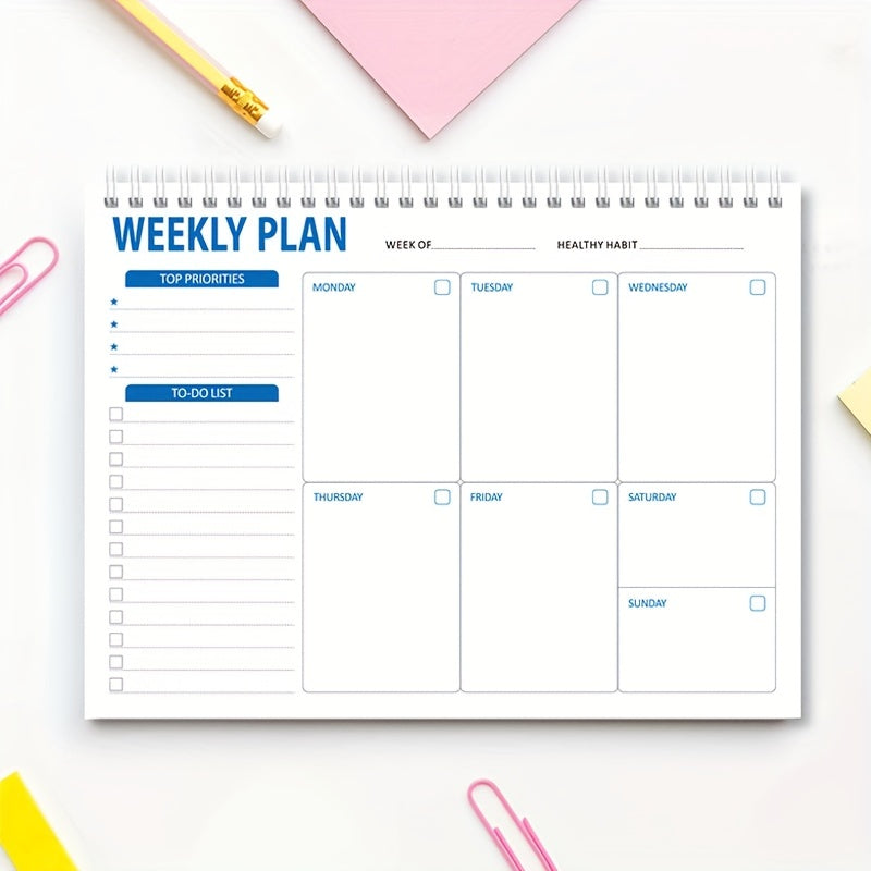 Weekly 52 Sheets To Do List Notepad Agenda Planner