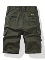 Army Green Camo Drawstring Cargo Shorts Men's Summer Outdoor Clothes