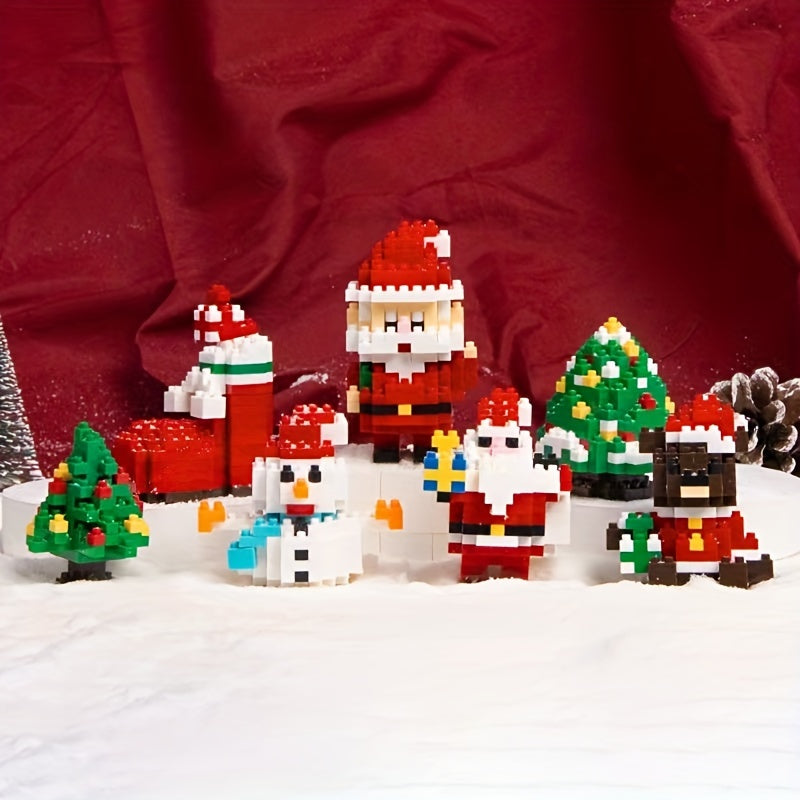 Santa Snowman Xmas Tree Building Blocks 3D Assembly Toys