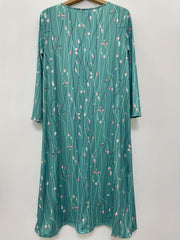 Casual Dress Women's Plus Floral Print Three Quarter Sleeve