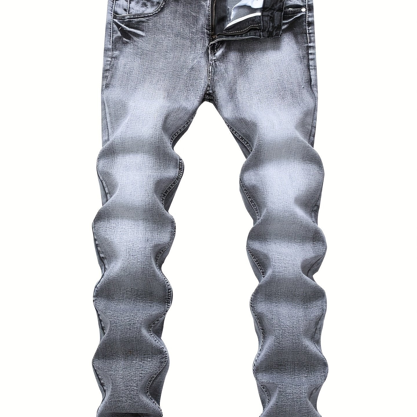Men's Slim Fit Cotton Jeans Casual Stretch Washed Denim Pants