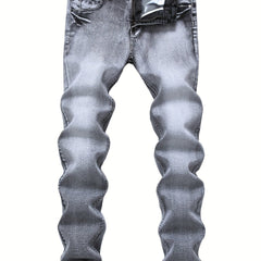 Men's Slim Fit Cotton Jeans Casual Stretch Washed Denim Pants