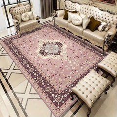 Vintage Boho Area Rug Stain Resistant Non Shedding Floral Floor Mat
