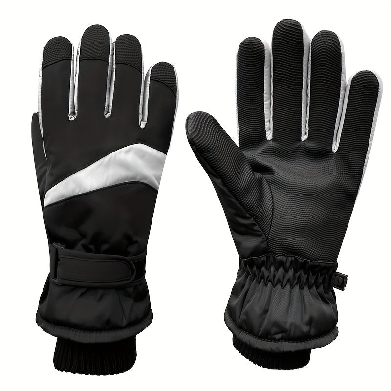 Winter Touch Screen Skiing Gloves Waterproof Thickened Outdoor Cycling Gloves