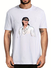 Men's Lightweight Graphic Tee for Summer Outdoor Activities