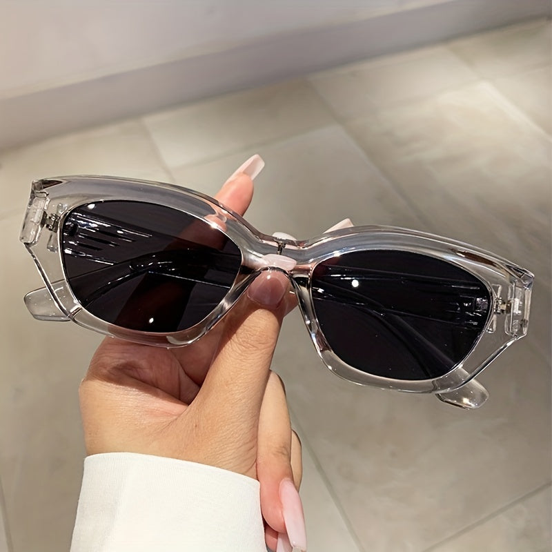 Y2K Cat Eye Sunglasses UV400 Sun Shades with Case & Cloth