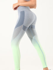 Gradient High Waist Yoga Leggings Fitness Workout Pants