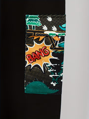 Boys Dino Pattern 2pcs Hoodie & Sweatpants Set for Spring