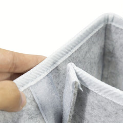 Grey Felt Cloth Mommy Basket Diaper Bag Storage Box