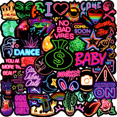 50pcs Waterproof Cartoon Stickers for Cars Computers Skateboards and Suitcases