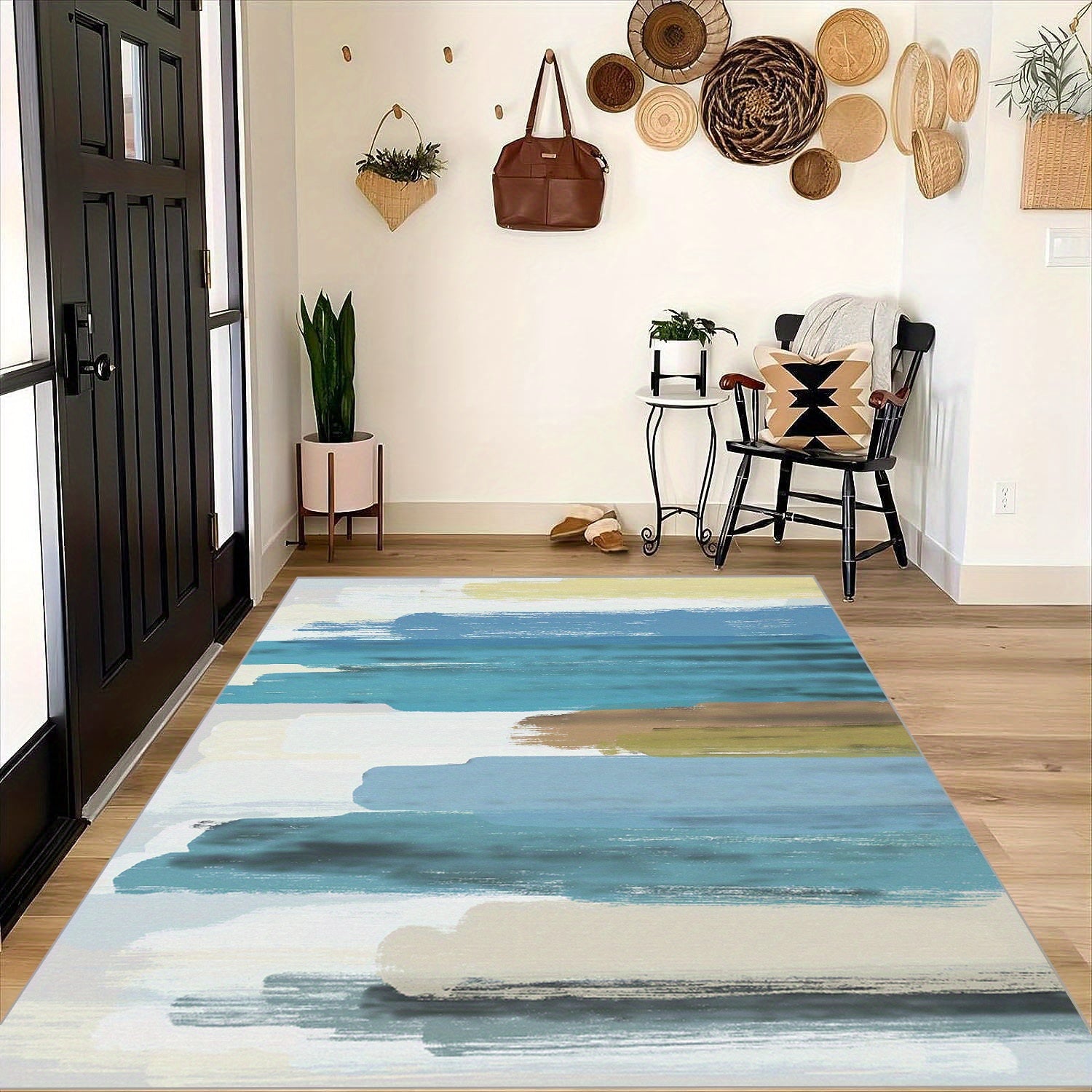 Modren Living Room Area Rugs Soft Plush Geometric Floor Carpet Floor Mat