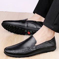 CLOHOO Customizable Leather Loafer Shoes for Men