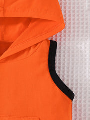 Toddler Boys Hooded Vest & Shorts Set Pop Cotton Casual Summer Clothes