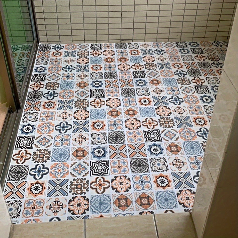 Waterproof PVC Vinyl Floor Sticker Self Adhesive Tiles