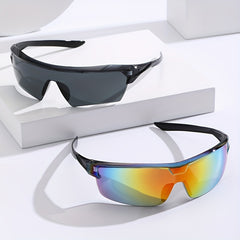 2pcs Men's Cycling Sports Goggles Sunglasses With Glasses Case