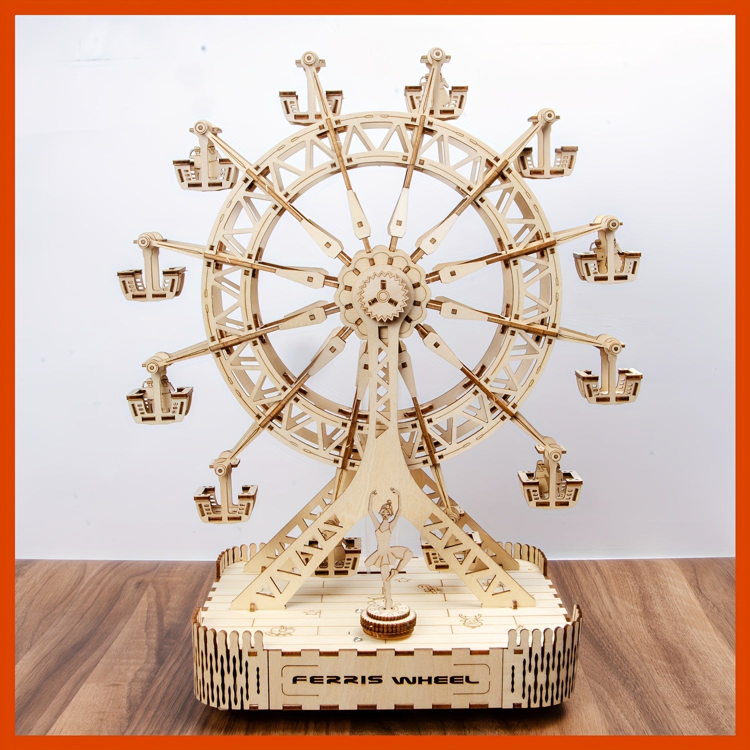 3D Wooden Ferris Wheel Puzzle Model