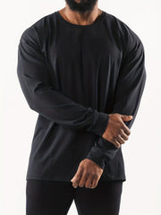 Men's Basic Long Sleeve T shirt Spring Autumn Loose Fit