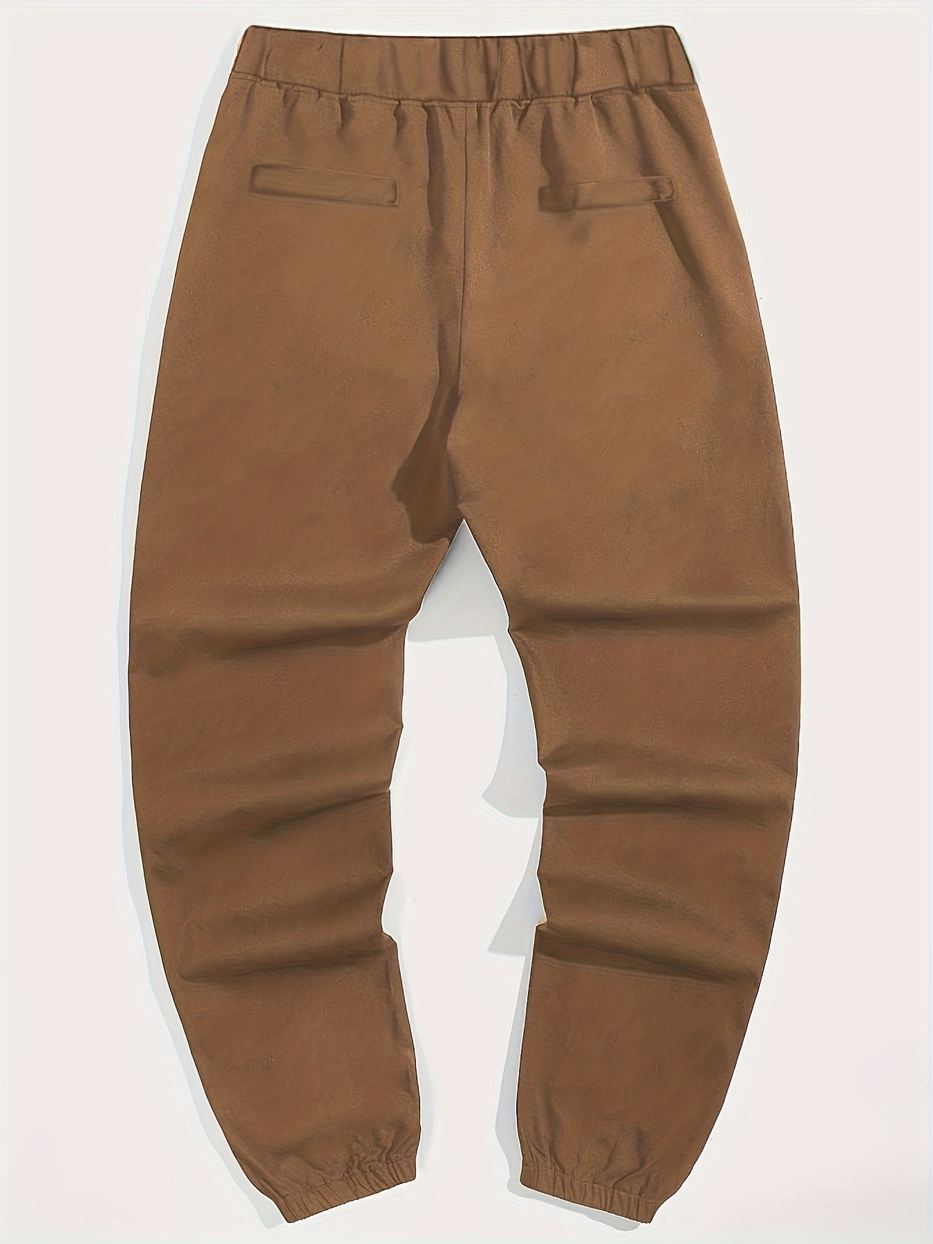 Men's Drawstring Cargo Pants with Zip Pockets