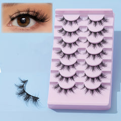 7 Pairs Spiky Manga Lashes Crisscross Style Anime False Eyelashes