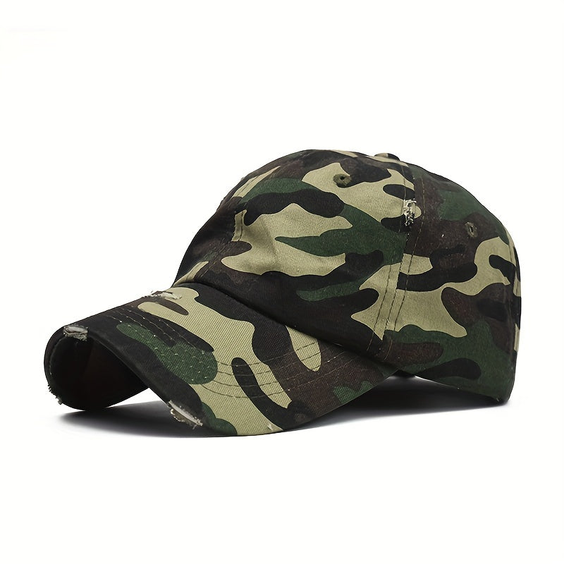 Ripped Ponytail Baseball Cap Adjustable Sunscreen Sports Hat