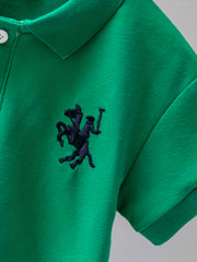 Boys' Horse Embroidery Polo Shirt & Cargo Shorts Set