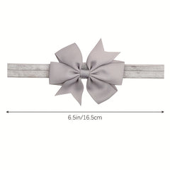 5pcs Set Bowknot Hairbands Soft Nylon Headbands for Baby Girls