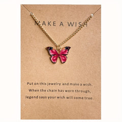 Bohemian Style Butterfly Pendant Necklace Holiday Gift