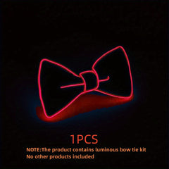 4pcs Light Up Bow Tie For Men LED Neon Glow Dark Accessories Funny Novelty