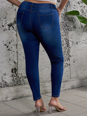 High Rise Skinny Jeans with Button Fly