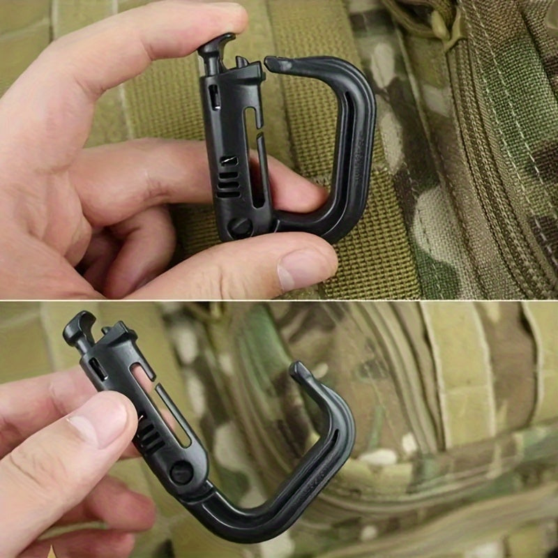 5pcs Carabiner D Ring Locking Hooks For Backpacks Key Chains