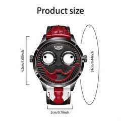 LIGE Fun Boys Watch Classic Clown No Pointer Student Quartz Watch Men