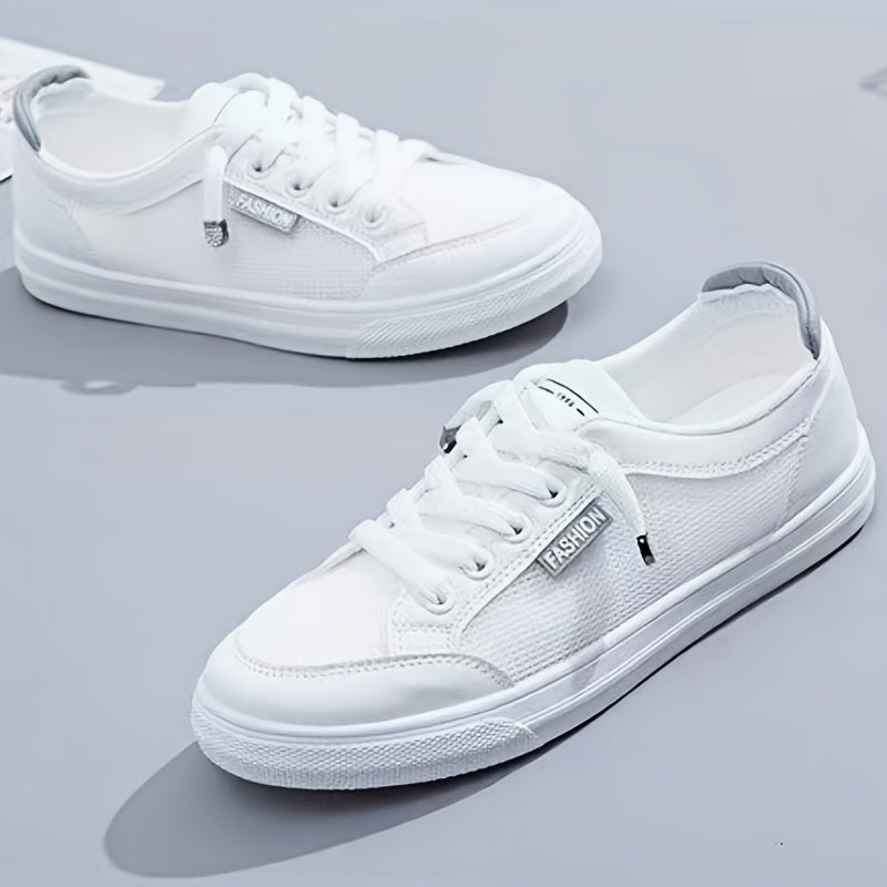 Women's Slip On Flat Sneakers Low Round Toe Mesh Breathable Shoes