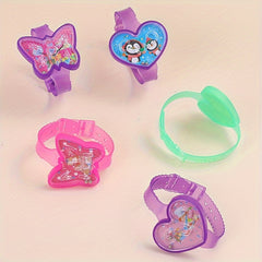 Set of 20 Cartoon Heart and Butterfly Maze Watches in Various Colors