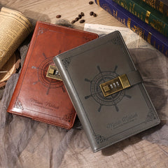 Vintage Password Book Diary With Lock Hand Ledger Student Notepad Stationery