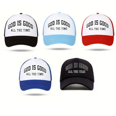 Unisex Sunshade Baseball Cap w/ Letter Embroidery, Adjustab...