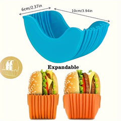 Expandable Hamburger Rack Silicone Storage Kitchen Box