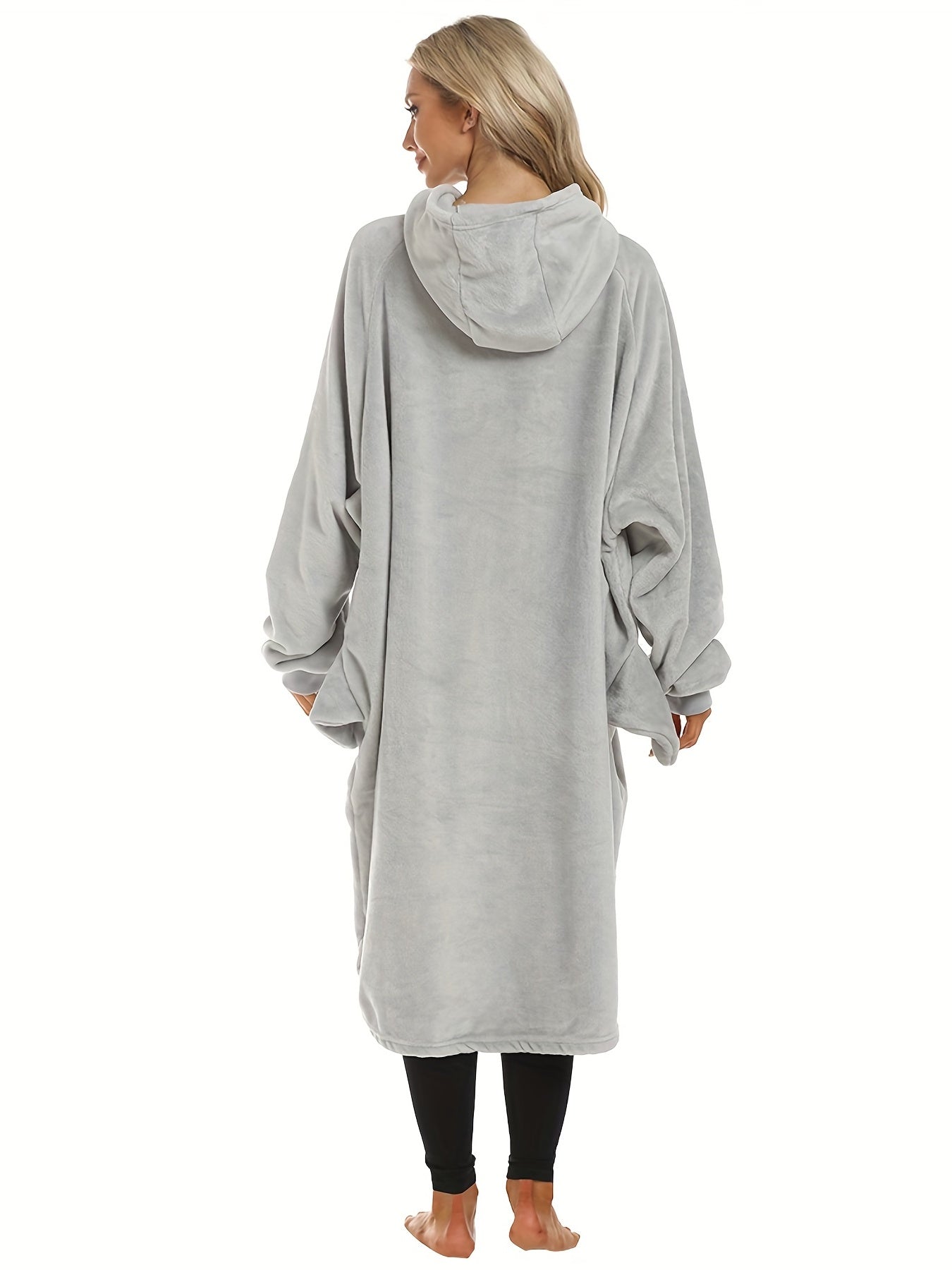 Shark Pattern Cozy Robe Wearable Blanket