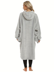 Shark Pattern Cozy Robe Wearable Blanket
