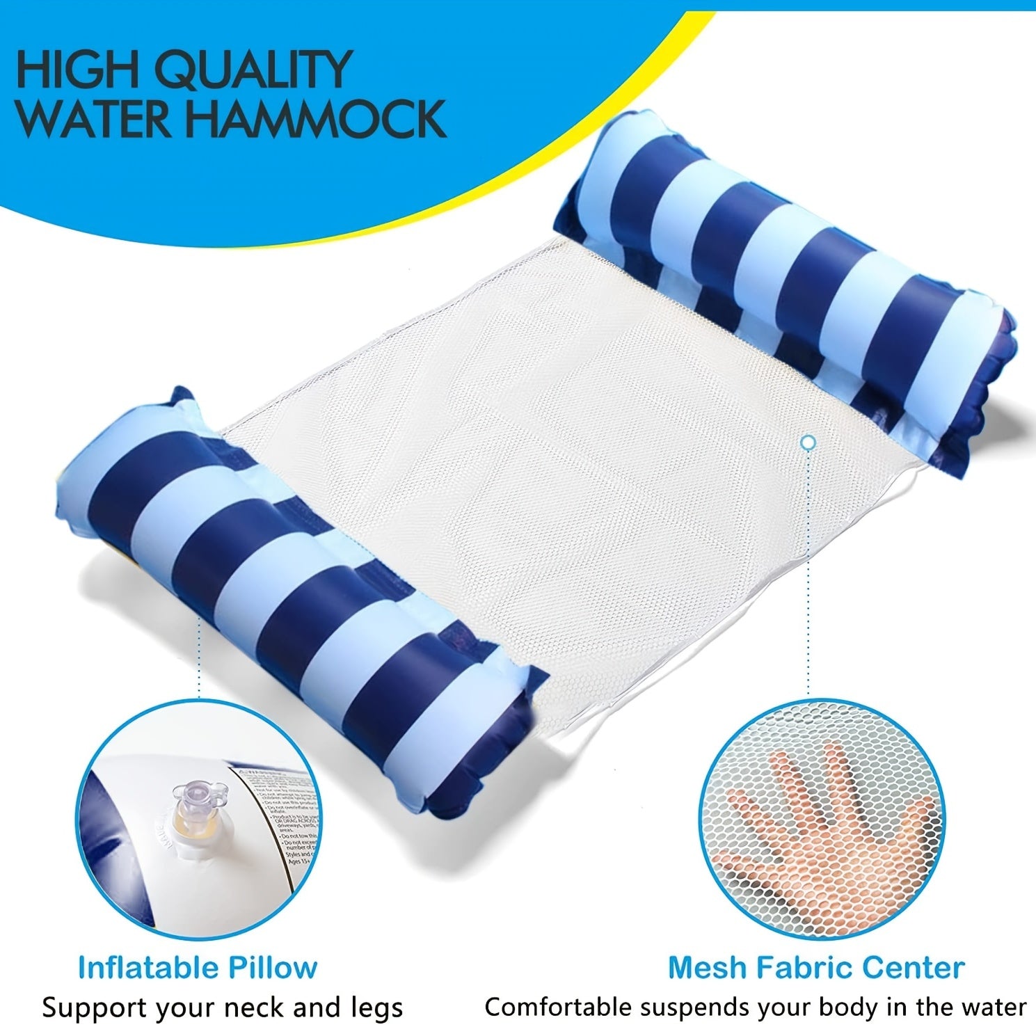 2 Pack Inflatable Pool Floats for Adults Hammock Lounge Chair Drifter