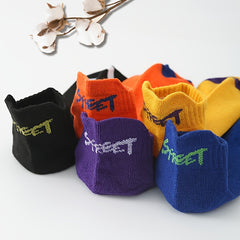 10 Pairs Letter Print Sports Low Cut Ankle Socks for Women