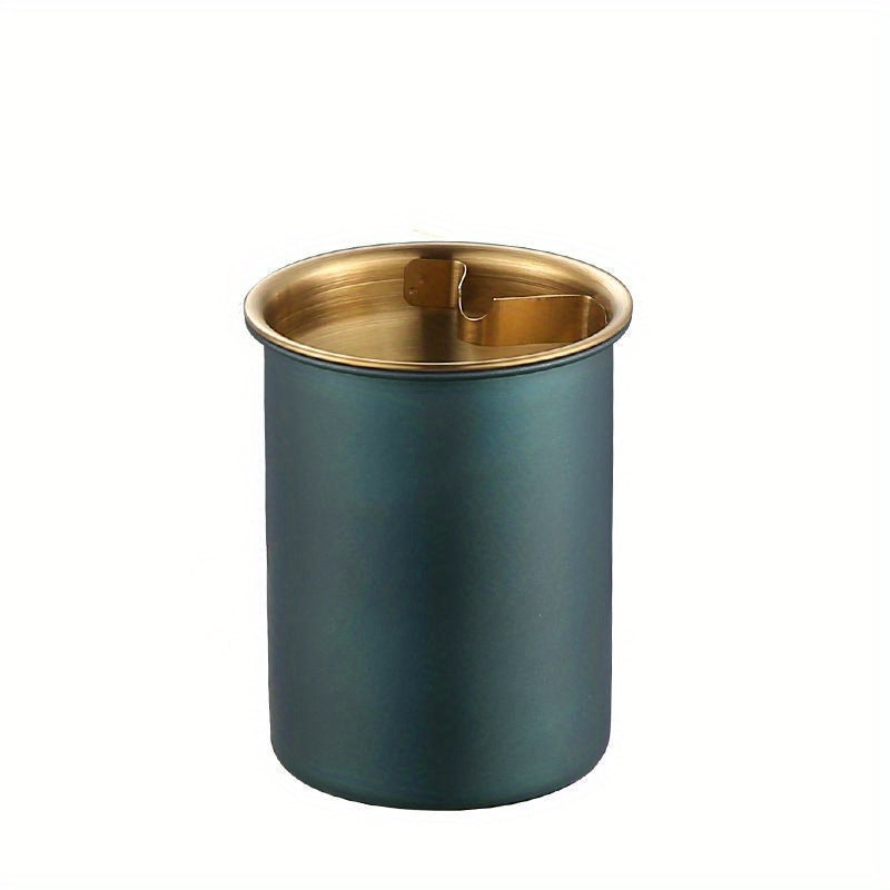 Stainless Steel Ashtray with Funnel and Windproof Design