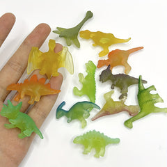 20pcs Glow in the Dark Mini Dinosaur Figures - Random Colors Collectible