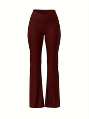 High Waist Yoga Pants Butt Lifting Flared Fitness Trouser