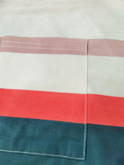 Colorblock Strapless Tube Dress with Drawstring