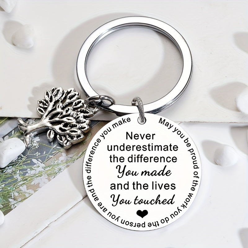 Stainless Steel Tree Key Chain - Stylish Bag Purse Wallet Car Accessory