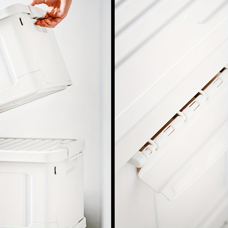 38L Foldable Plastic Storage Bin for Dormitory Snack Toy Storage