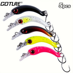 5pcs Floating Minnow Fishing Lure Set Single Hook Tackle Freshwater Trout Bass
