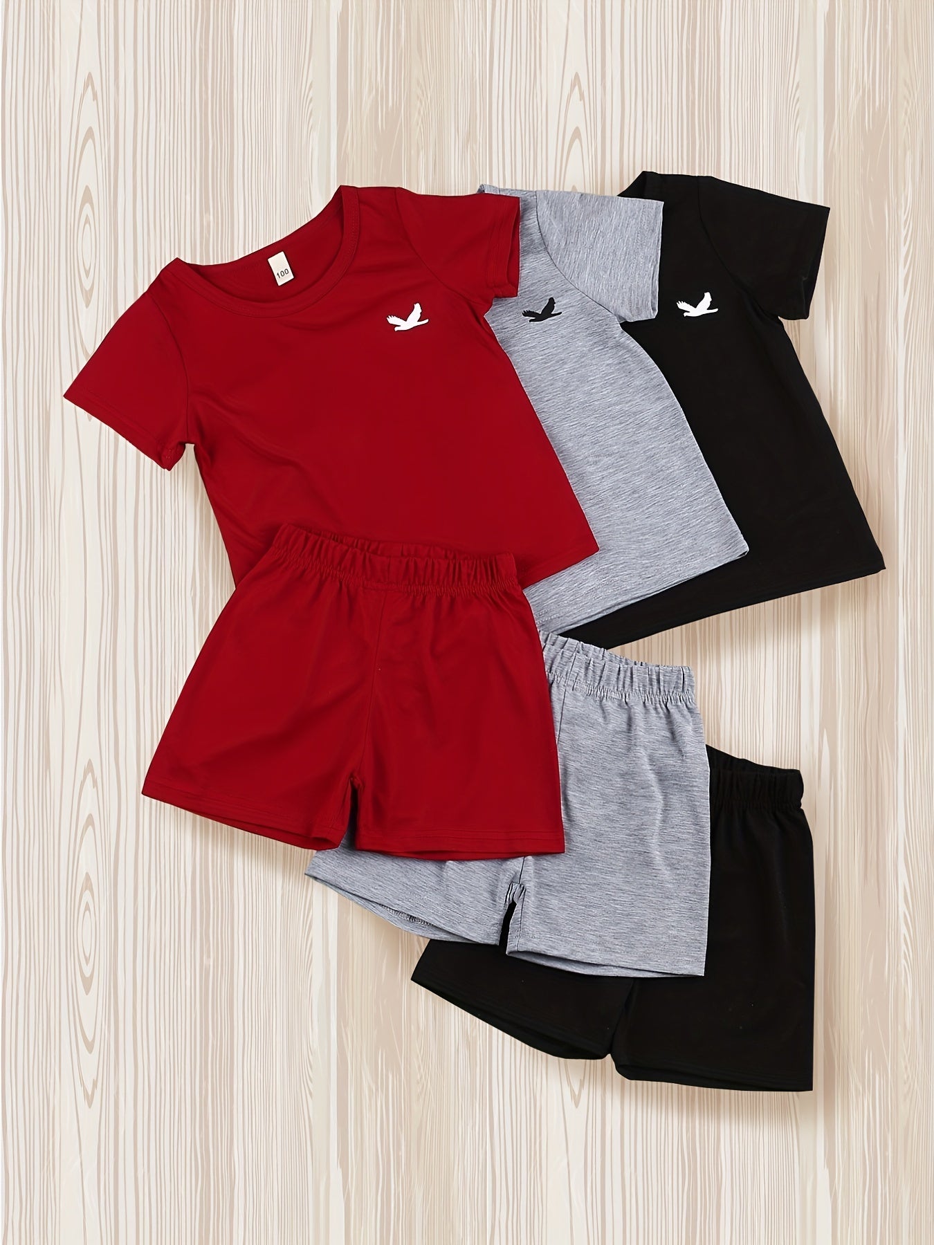 Boys Outfit Shorts & T shirt Crew Neck Summer Kids Clothes