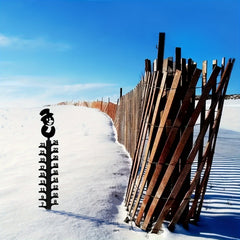Snowman Snow Gauge Christmas Snowflake Measuring Gauge Metal Snowy Probe
